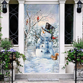 Aperturee - Winter Tree Snowman Squirrel Christmas Door Cover